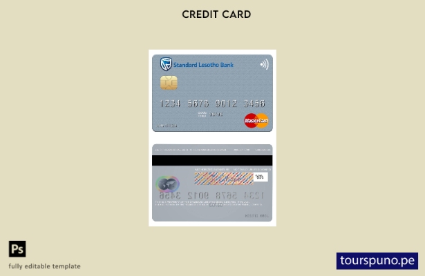 lista para imprimir plantilla de tarjeta mastercard Lesotho Standard Lesotho Ban
